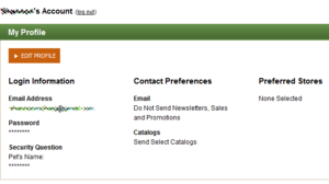 L.L.Bean account page