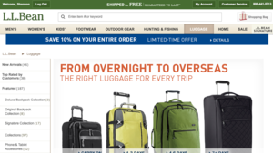 L.L.Bean responsive website