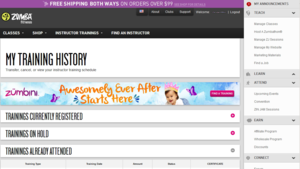 Image of Zumba Instructor Network portal